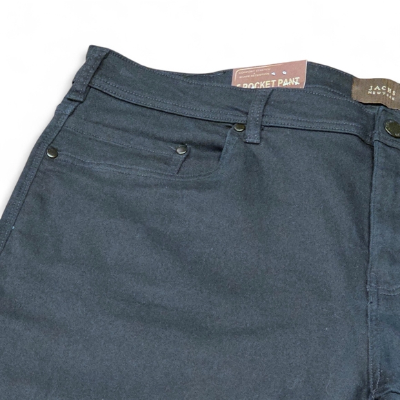 Jachs New York Mens Navy Blue Straight Fit Mid-Rise Straight Leg Pants 40x29 NWT - Picture 5 of 10